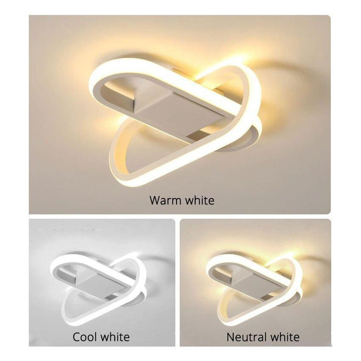 Plafonnier Original Moderne | Équilibre Luminex - Designix Plafonnier Cercle | Blanc | 25x22x9 cm Lumière Variable