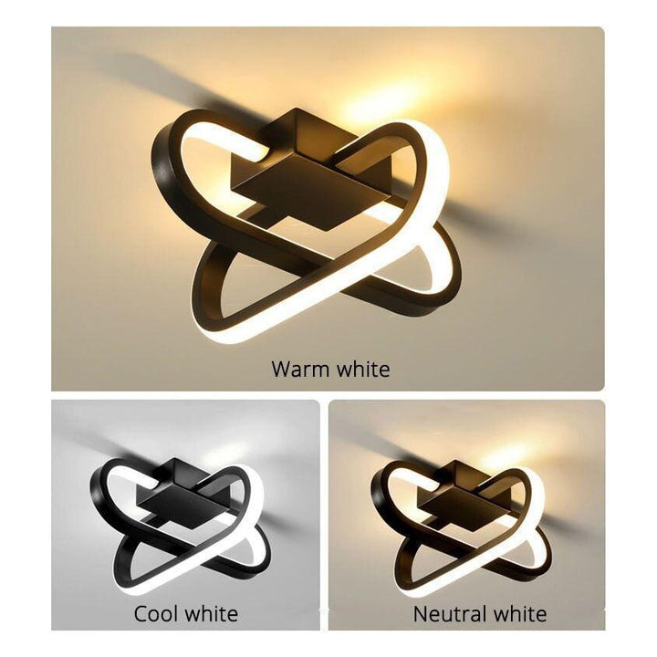 Plafonnier Original Moderne | Équilibre Luminex - Designix Plafonnier Cercle | Blanc | 25x22x9 cm Lumière Variable