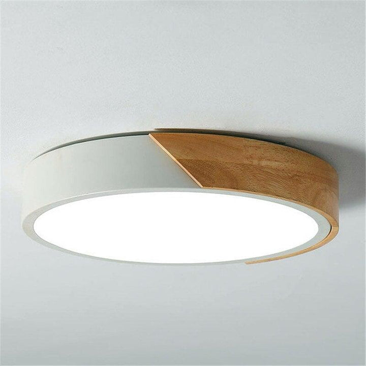 Plafonnier Rond Bois Design | Vif - Designix Plafonnier Blanc 23cm | 12W Blanc Neutre