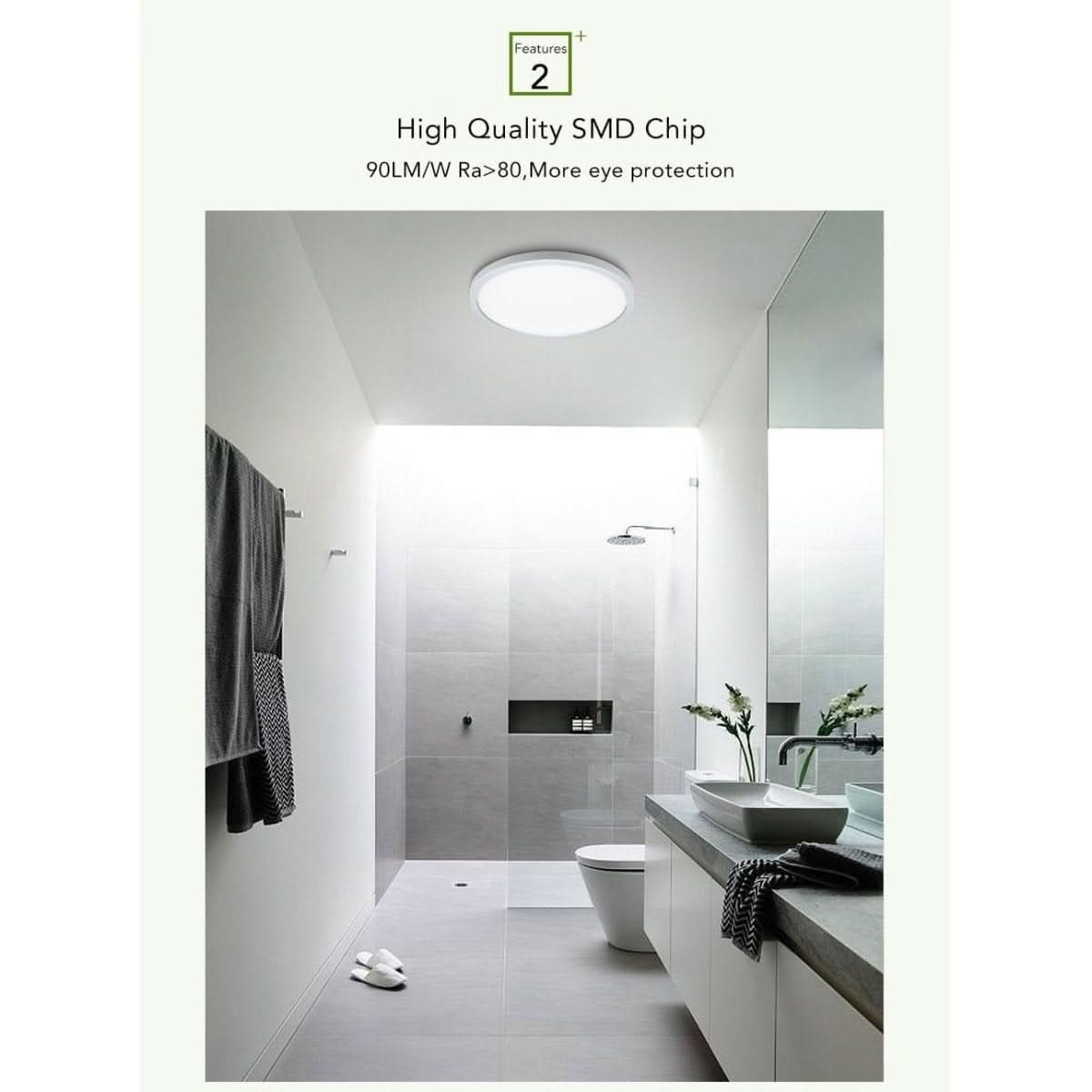 Plafonnier Rond Ultra - Mince | Urne - Designix Plafonnier 9W Blanc Chaud