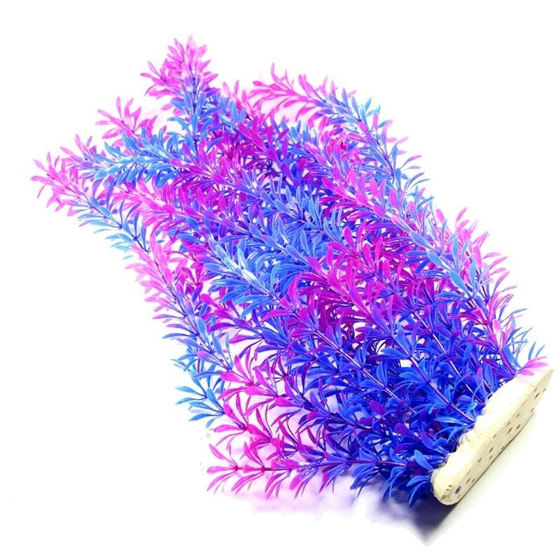 Plante Artificielle Aquarium | Mauvaises Herbes - Designix Plante artificielle 40cm Bleu