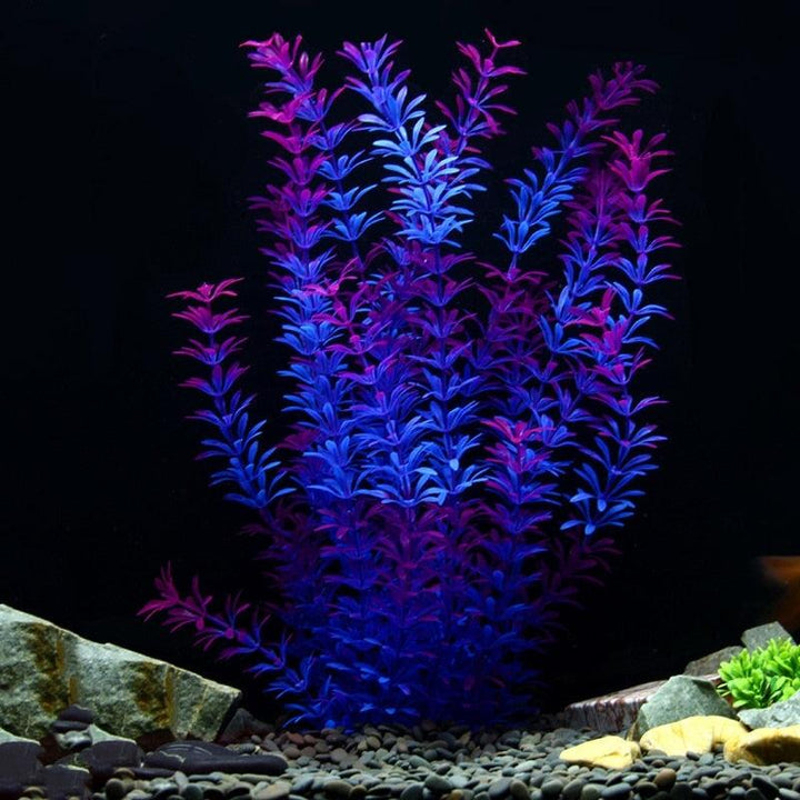 Plante Artificielle Aquarium | Mauvaises Herbes - Designix Plante artificielle 40cm Bleu