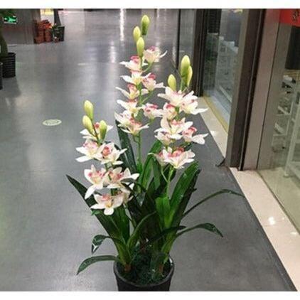 Plante Artificielle Tropicale | Cymbidium - Designix Plante artificielle Blanc