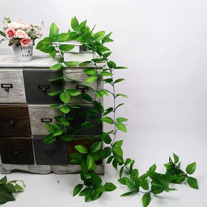Plante de Clôture Rotin Feuilles Rose | Jora - Designix Plante artificielle