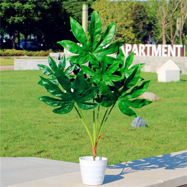 Plantes Artificielle Tropical 80cm | Feuillage Monstera | Designix - Plante artificielle 80cm   - https://designix.fr/