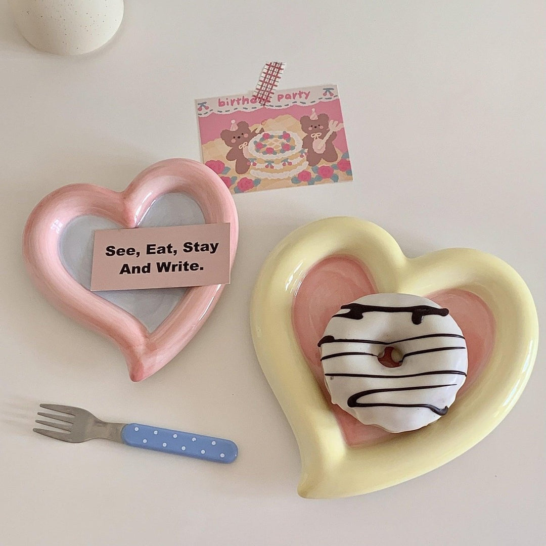Plat Goûter Céramique Unique | Lumio - Designix Assiette Coeur | 20cm