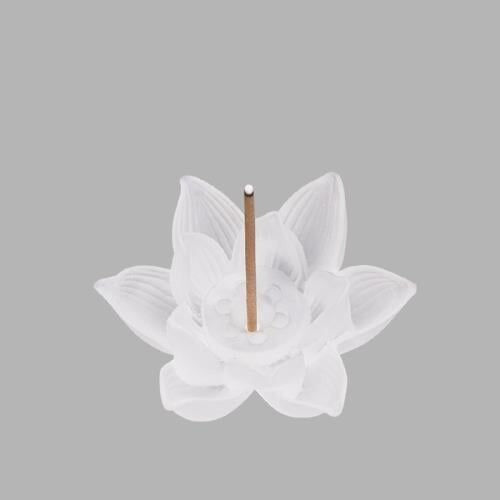 Porte Encens Lotus | Feuille Parfum 9999 | Designix - Porte encens Transparent   - https://designix.fr/