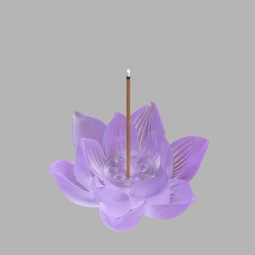 Porte Encens Lotus | Feuille Parfum 9999 | Designix - Porte encens Violet   - https://designix.fr/
