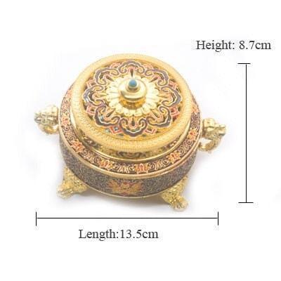 Porte Encens Tibétain | Arôme Subtil - Designix Porte encens Rouge | 8.7 x 13.5 cm