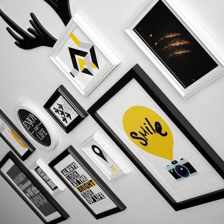 Posters Muraux | Vibrations Envoûtantes - Designix Posters Noir et Blanc 12 Cadres