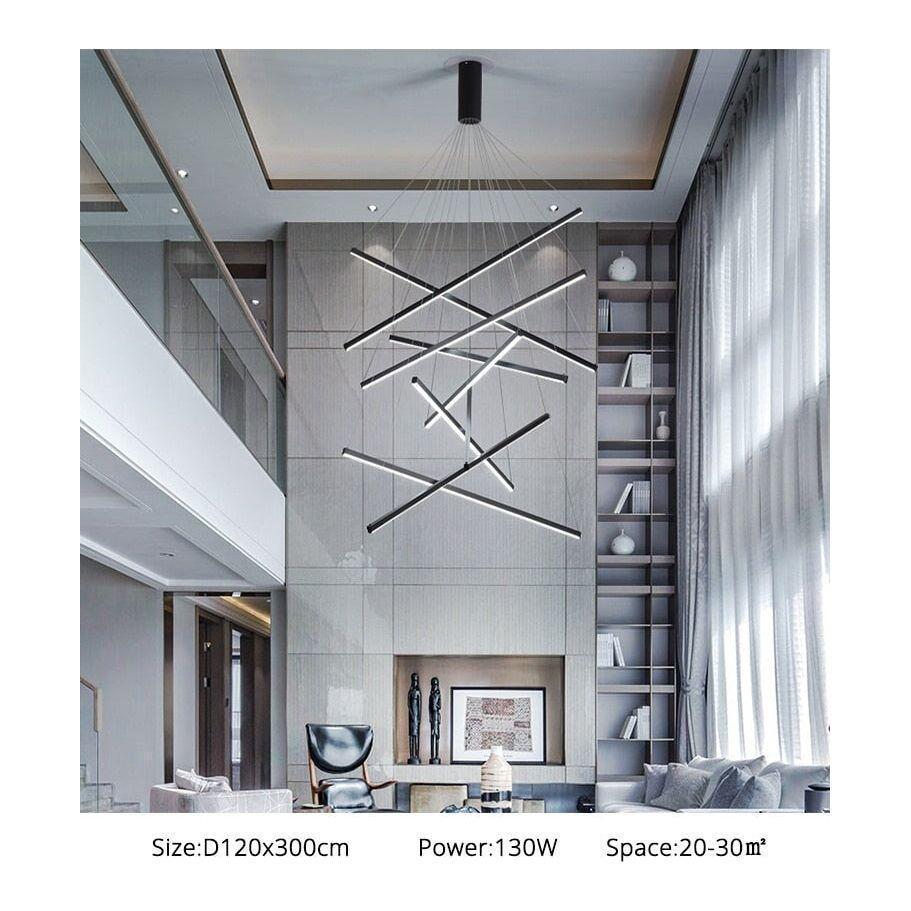 Lustre Chic et Moderne | Lueur Fluxion | Designix - Lustre - https://designix.fr/