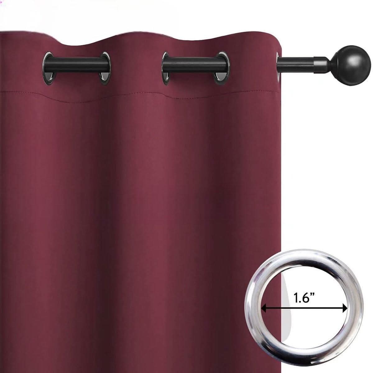 Rideau Occultant Rouge Bordeaux - Designix Rideau 60x125cm
