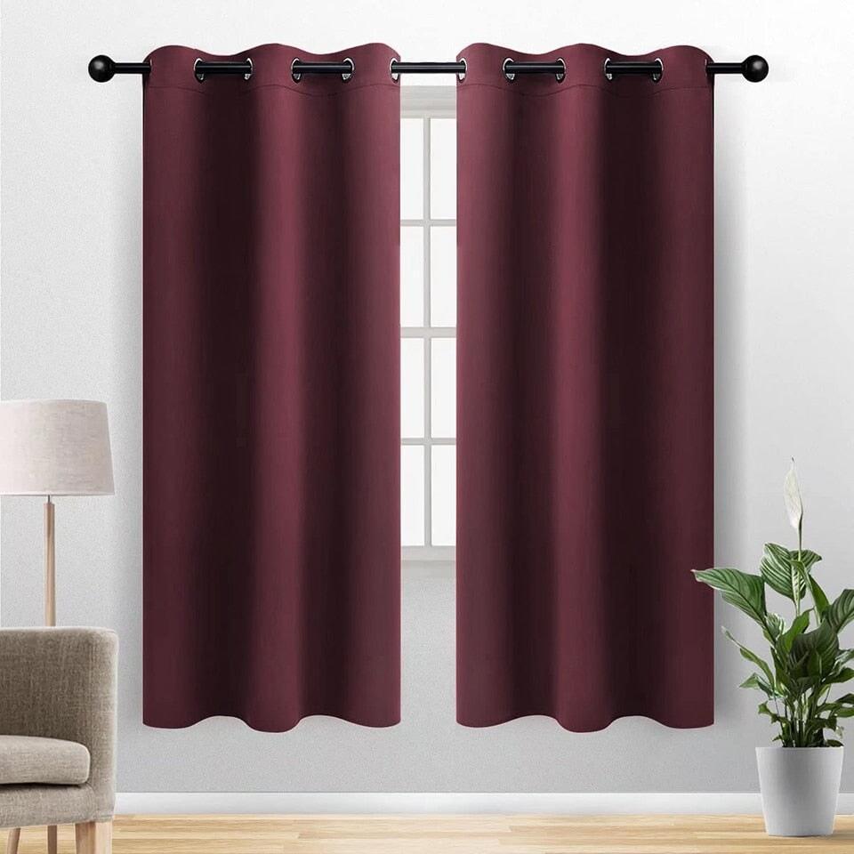 Rideau Occultant Rouge Bordeaux - Designix Rideau 60x125cm