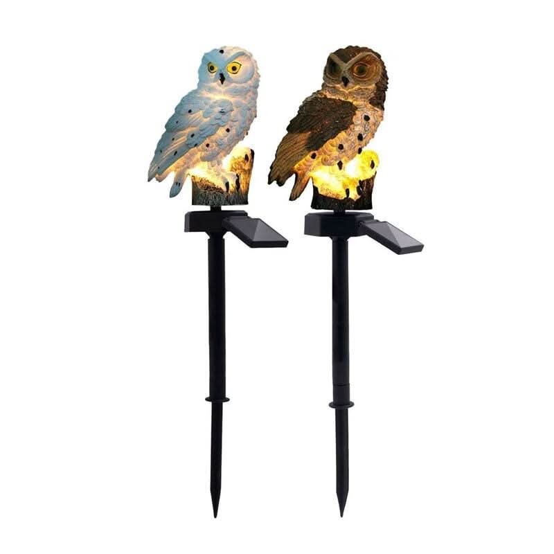 Solar Led Light Outdoor Lighting Garden Waterproof Night Lights Owl Shape Outdoors Lamp Stake Lawn Lamps Christmas Decoration | Designix - 0 1 Brown and 1white China - https://designix.fr/