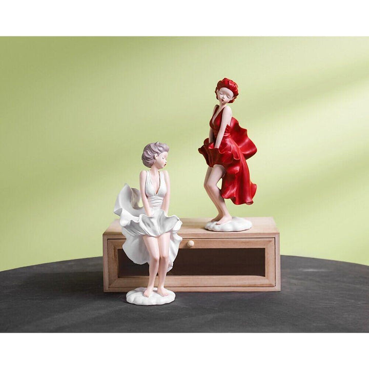 Statue Maryline Monroe - Designix Statuette Bleu