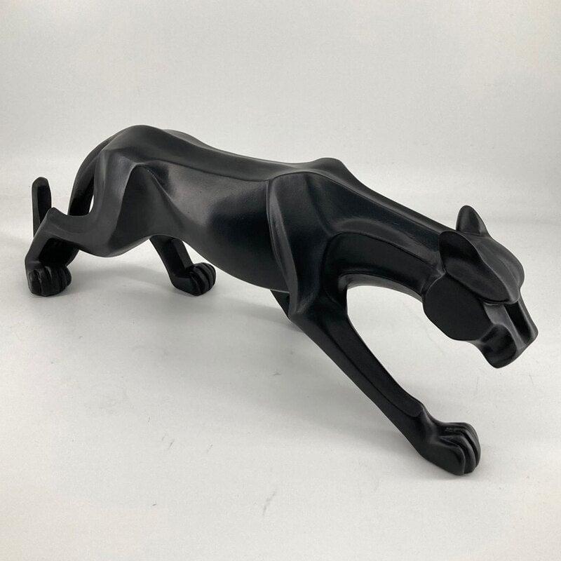 Statuette Abstract Black Panther Sculpture Geometric Resin Leopard Statue Wildlife Decor Gift Craft Ornament Accessories home decoration | Designix - 0    - https://designix.fr/