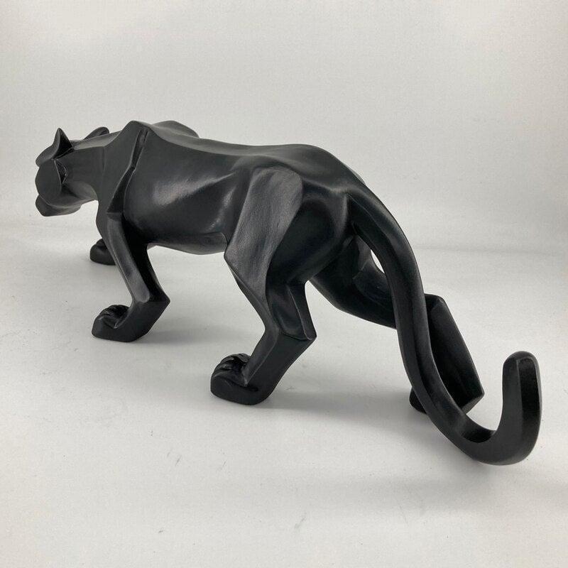 Statuette Abstract Black Panther Sculpture Geometric Resin Leopard Statue Wildlife Decor Gift Craft Ornament Accessories home decoration | Designix - 0    - https://designix.fr/