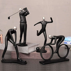 Statuette Athlète Résine Abstraite | Uni