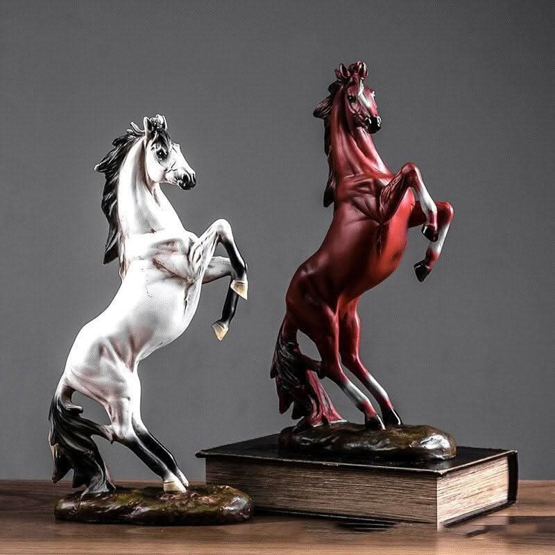 Statuette Cheval Résine Moderne | Wave - Designix Statuette Blanc