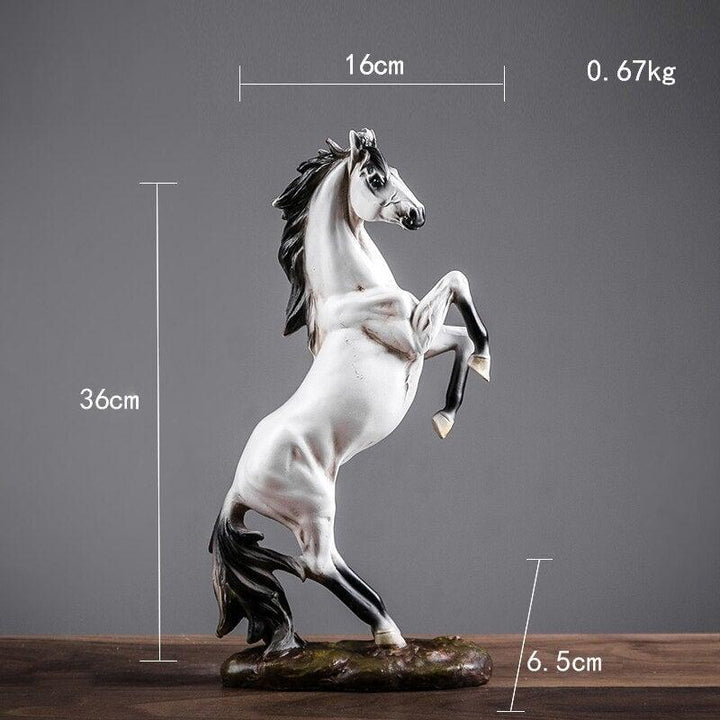 Statuette Cheval Résine Moderne | Wave - Designix Statuette Blanc
