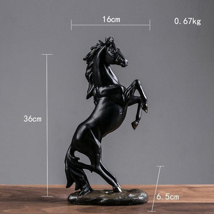 Statuette Cheval Résine Moderne | Wave - Designix Statuette Noir