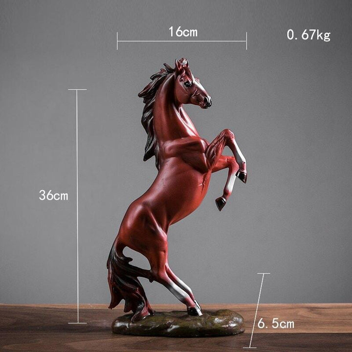 Statuette Cheval Résine Moderne | Wave - Designix Statuette Rouge