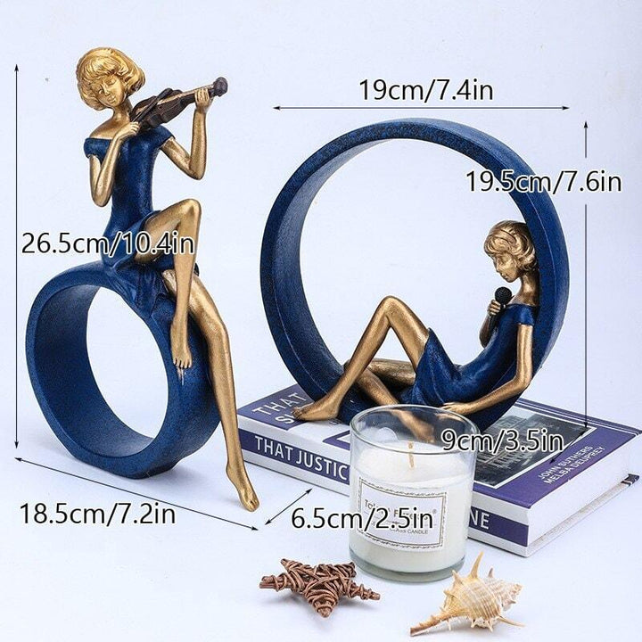 Statuette Femme | Harmonie Abstraite - Designix Statuette Bleu