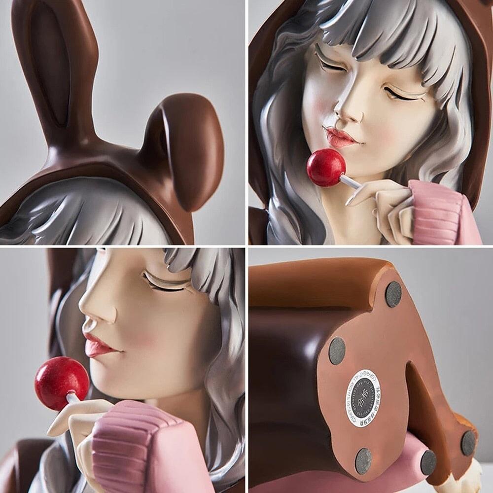 Statuette Femme | Lollipop - Designix Statuette Blanc