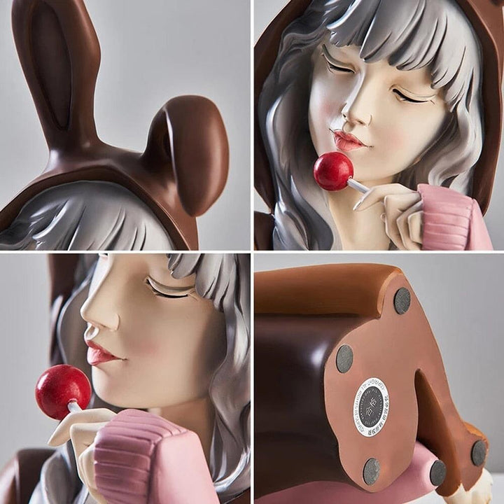 Statuette Femme | Lollipop - Designix Statuette Blanc