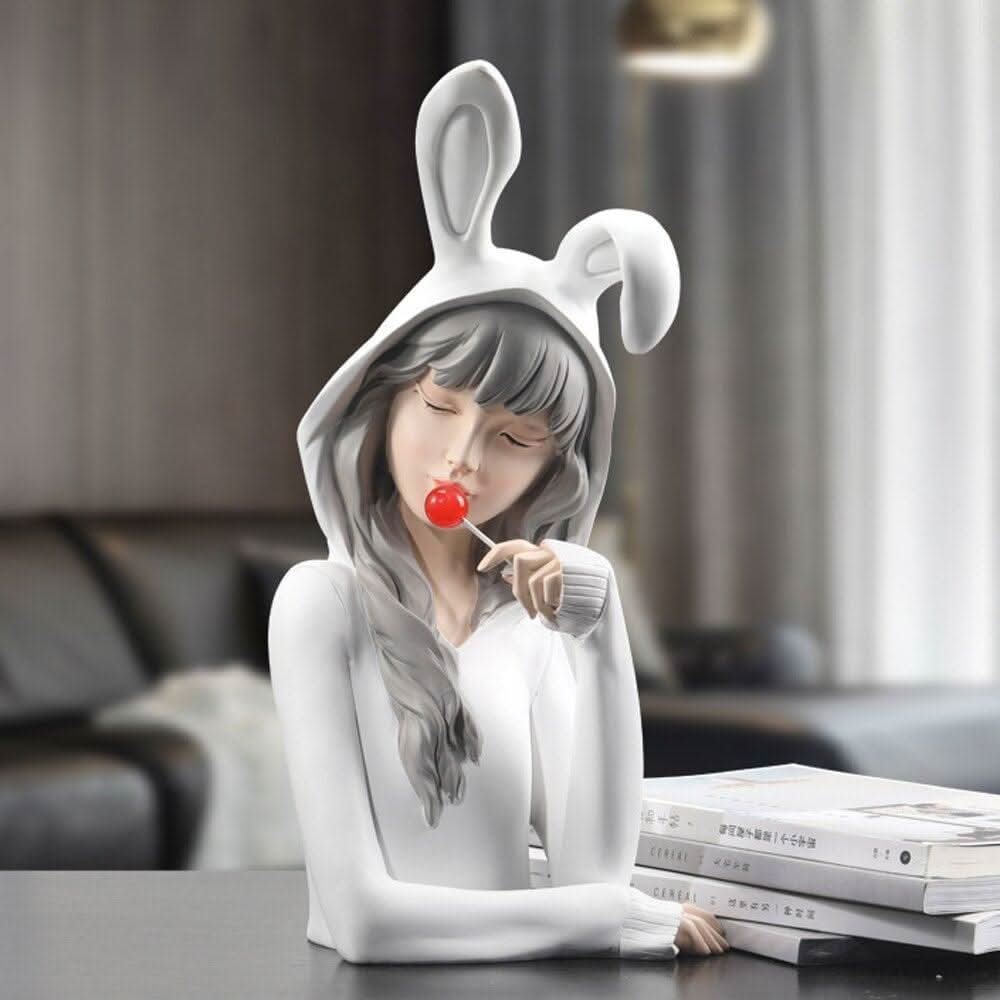 Statuette Femme | Lollipop - Designix Statuette Blanc