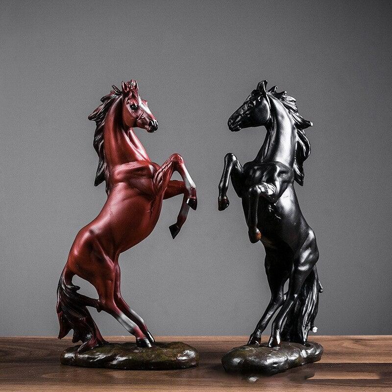 "Statuette Cheval Résine Moderne" | Designix - 2222 - https://designix.fr/