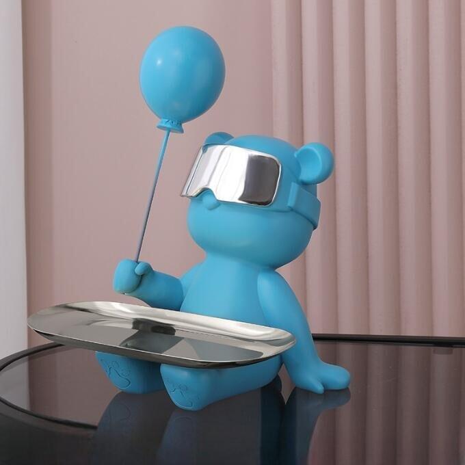 Statuette Vide Poche Design | Joey | Designix - Vide poche Bleu - https://designix.fr/