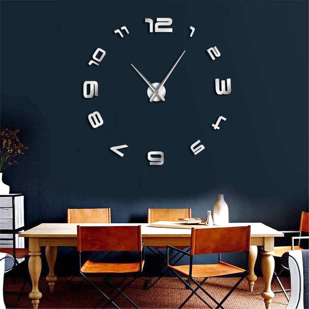 Sticker Mural Horloge | Pixel Grip | Designix - Stickers Muraux Argent Petite  - https://designix.fr/