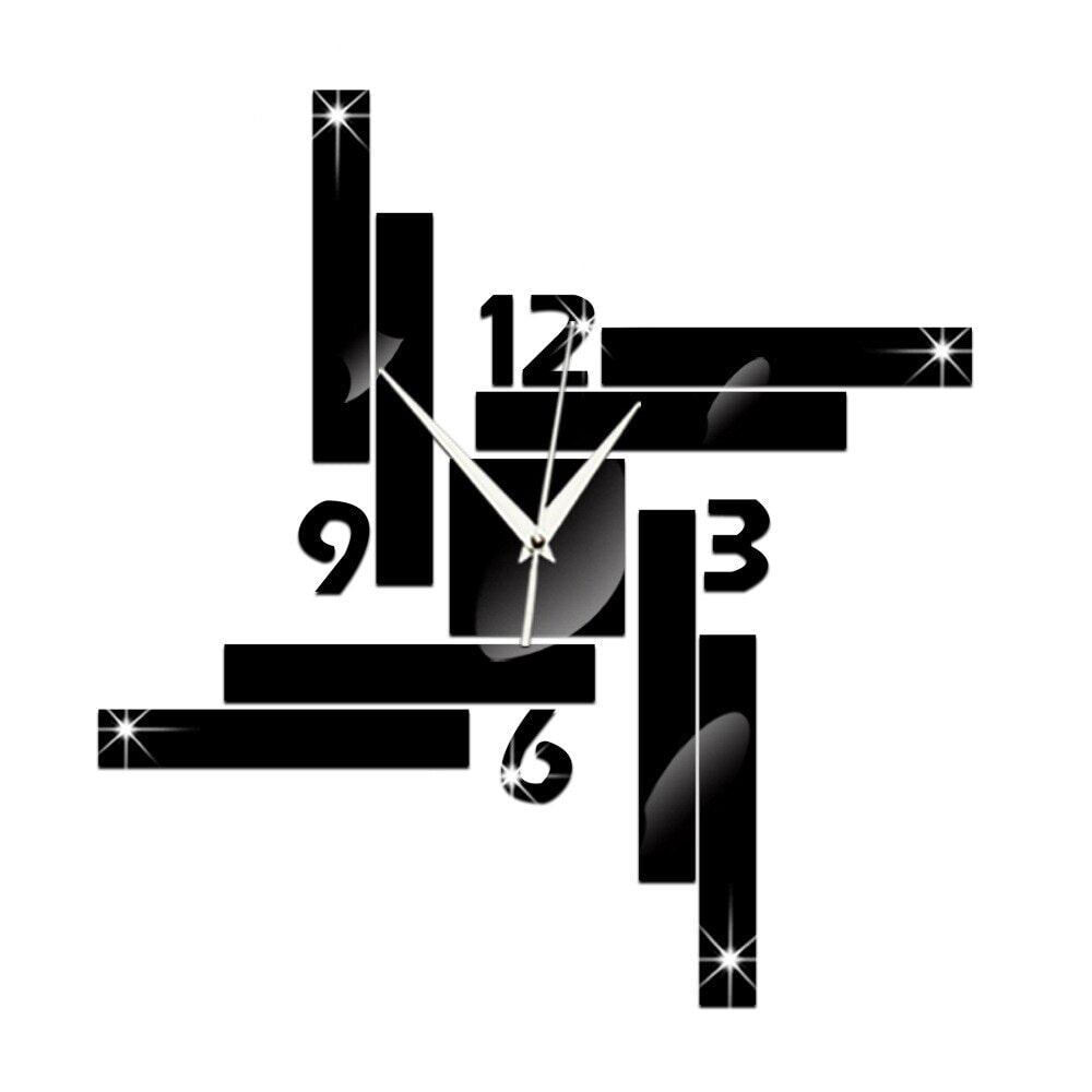 Sticker Mural Horloge | Sticaro | Designix - Stickers Muraux Noir   - https://designix.fr/