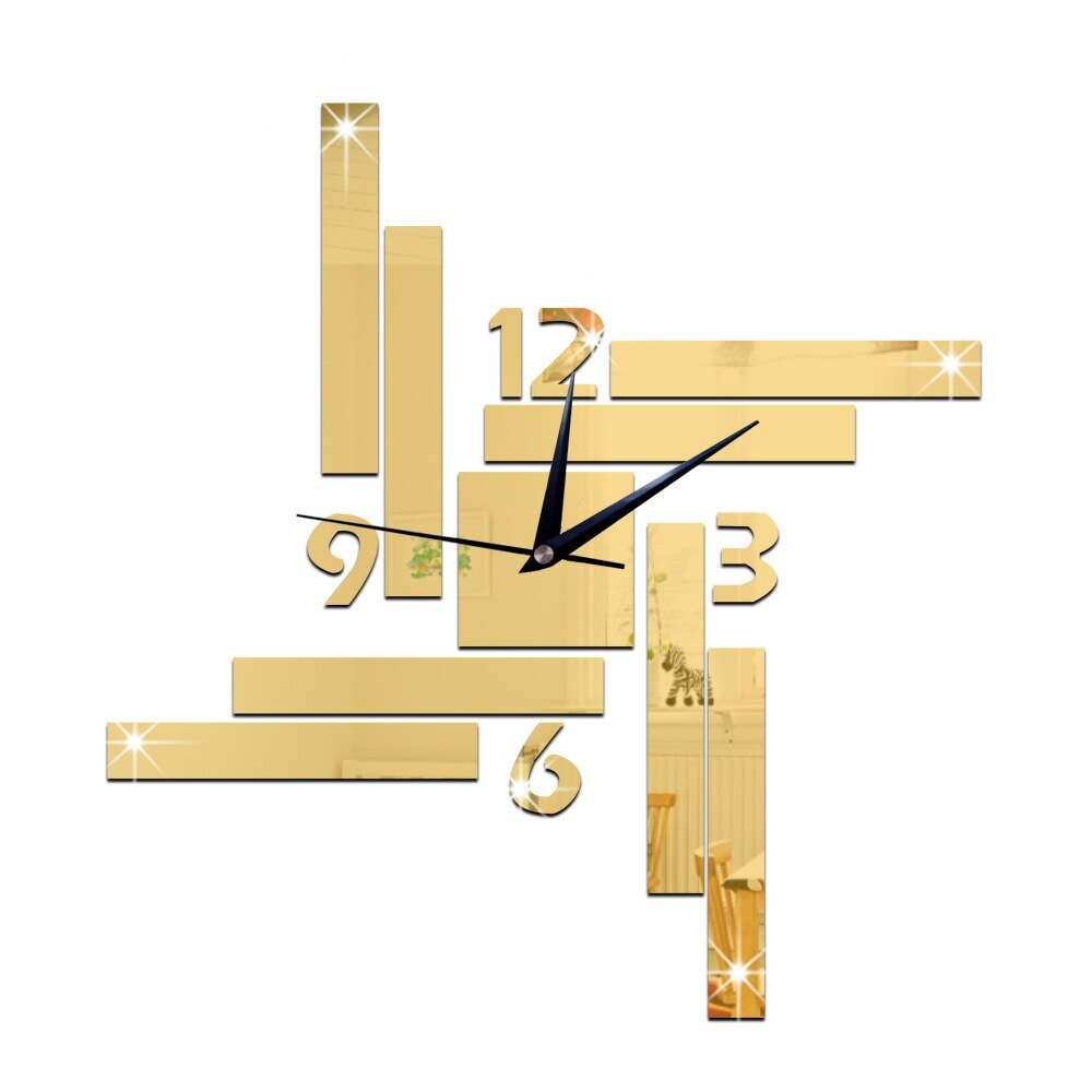 Sticker Mural Horloge | Sticaro | Designix - Stickers Muraux Or   - https://designix.fr/