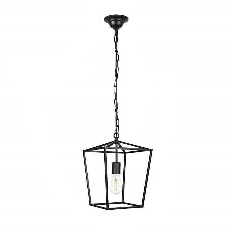 Suspension Industrielle Vintage Noire | Éther