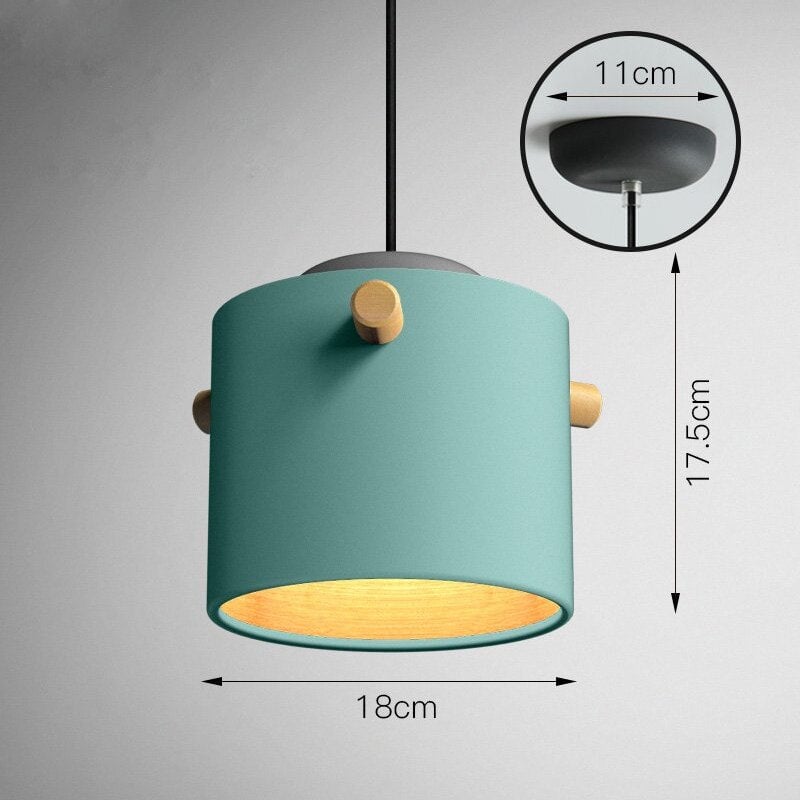 Suspension Luminaire en Bois | Harmonie Envoûtante | Designix - Suspension luminaire 18 cm | Bleu   - https://designix.fr/