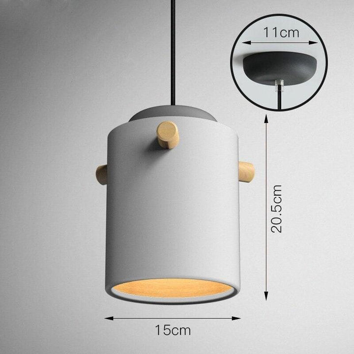 Suspension Luminaire en Bois | Harmonie Envoûtante | Designix - Suspension luminaire 15 cm | Gris - https://designix.fr/