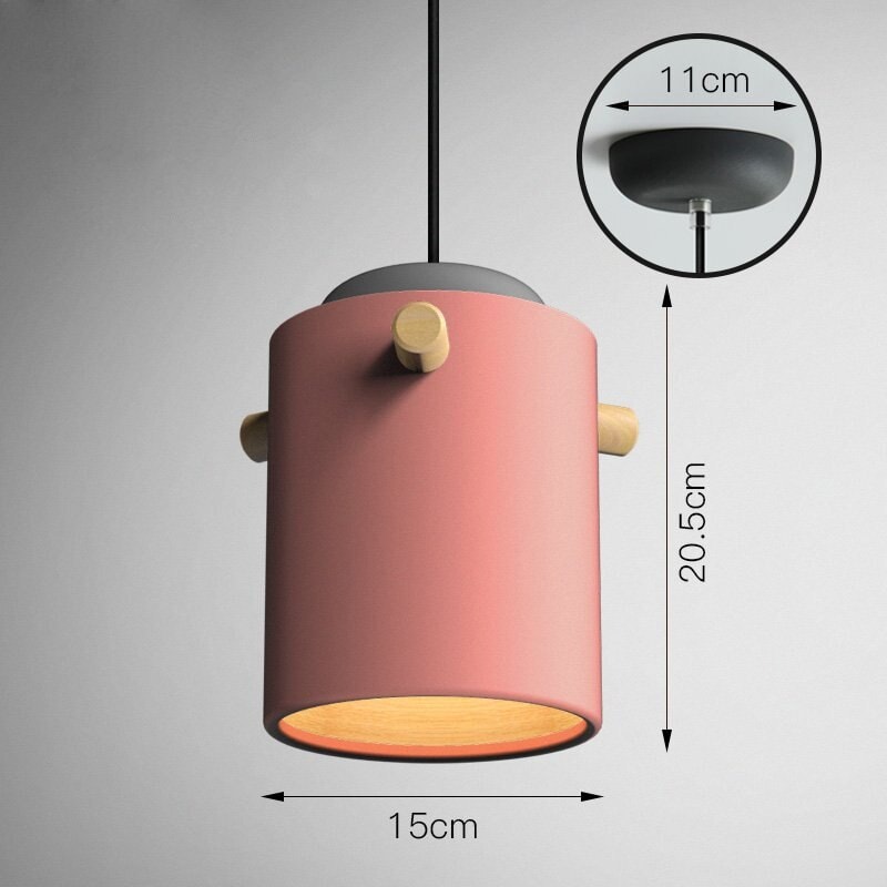 Suspension Luminaire en Bois | Harmonie Envoûtante | Designix - Suspension luminaire 15 cm | Rose   - https://designix.fr/