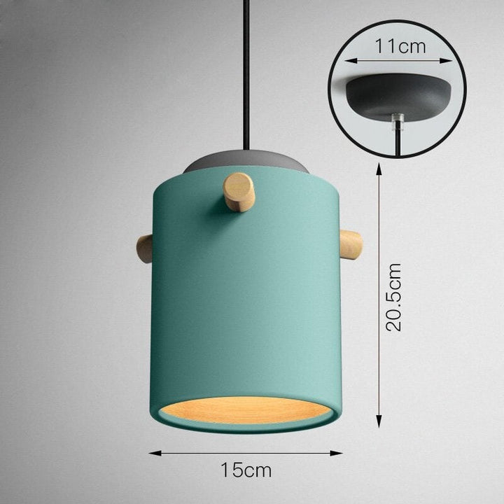 Suspension Luminaire en Bois | Harmonie Envoûtante | Designix - Suspension luminaire 15 cm | Bleu   - https://designix.fr/