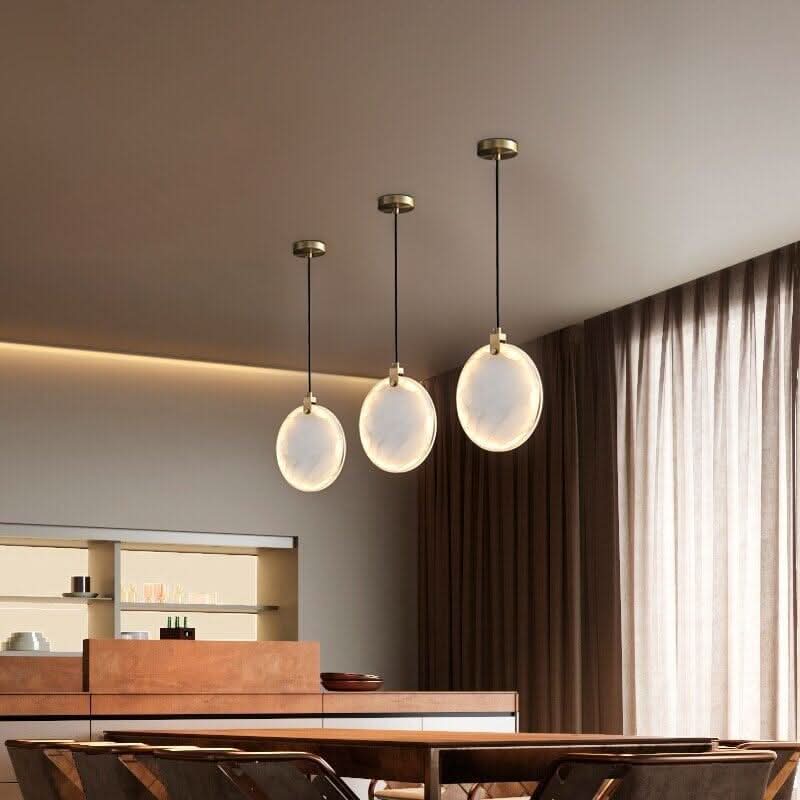 Suspension Luminaire Plate | Sphère Lumineuse - Designix Suspension luminaire 15cm