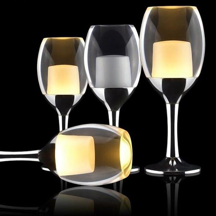 Suspension Luminaire Verre à Vin | Esprit Vinicole - Designix Suspension luminaire Argent 3 verres rond Blanc Froid (6000 - 6500K)
