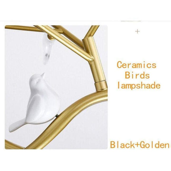 Suspension Oiseau | Harmonie Luminal - Designix Suspension luminaire Noir Blanc Chaud