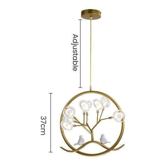 Suspension Oiseau | Harmonie Luminal - Designix Suspension luminaire Noir Blanc Chaud