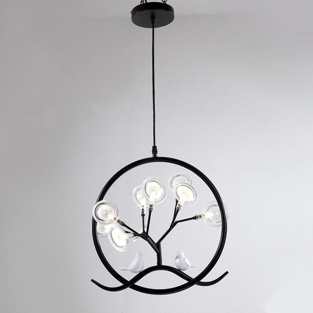 Suspension Oiseau | Harmonie Luminal - Designix Suspension luminaire Noir Blanc Chaud