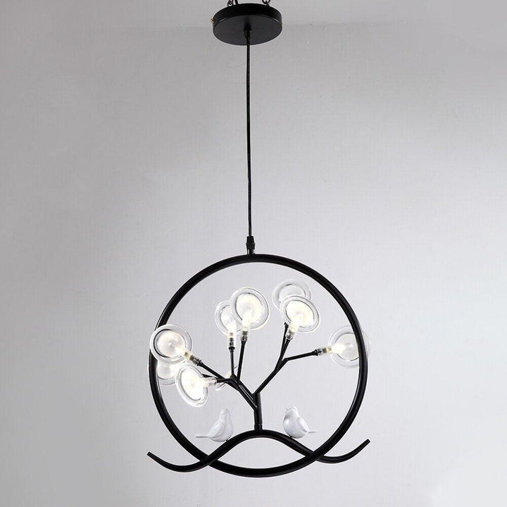 Suspension Oiseau | Harmonie Luminal - Designix Suspension luminaire Noir Blanc Chaud