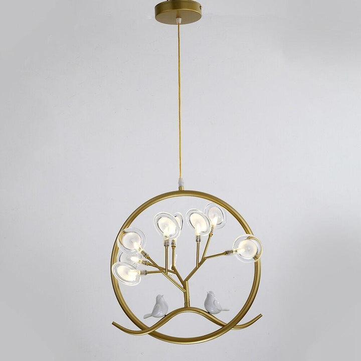 Suspension Oiseau | Harmonie Luminal - Designix Suspension luminaire Or Blanc Chaud