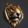 Tête de Tigre Mural | Majestueux