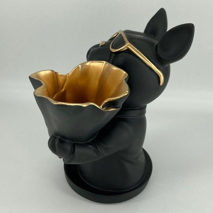 Vase Bulldog Français | Chic Canin - Designix Vase Noir