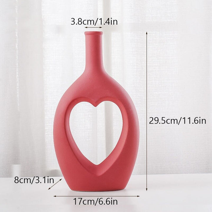 Vase Coeur | Éclat Créatif | Designix - Vase Rouge | 29.5x17 cm   - https://designix.fr/